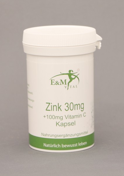 Zink Kapseln (30 mg Zink + 100 mg Vit.C)