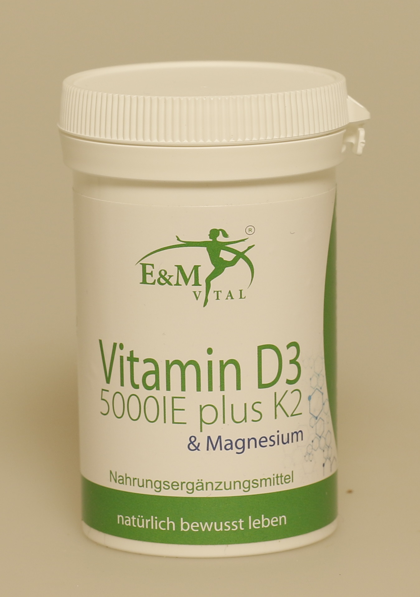 Vitamin D3 + K2 + Magnesium 5.000 iE Nahrungsergänzungen ERNÄHRUNG